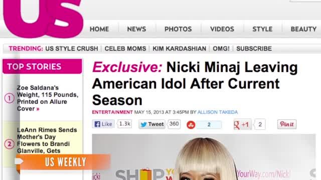 News video: Nicki Minaj Leaving 'American Idol,' Report Says